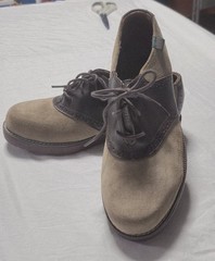 Suede Saddle Oxford School Issue Vsrsity Shoes Womans Size 6 Wide Youth 4…