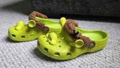 Crocs x Dream Works Shrek Clogs Lime Green Ears Youth 3 Or Women’s 5