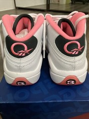 Reebok Question Mid Blue Toe White Pink GS 5.5 Womens US 7 New In Box V51956