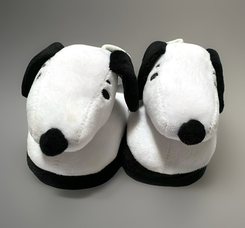 NEW Peanuts SNOOPY Kids‘ 3D Figural Plush Slip-On Sock-Top Slippers Size 7/8