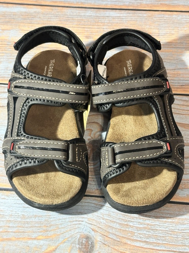 Thereabouts Toddler Sandals-Size 10M- Brown- Memory Foam, New With Box