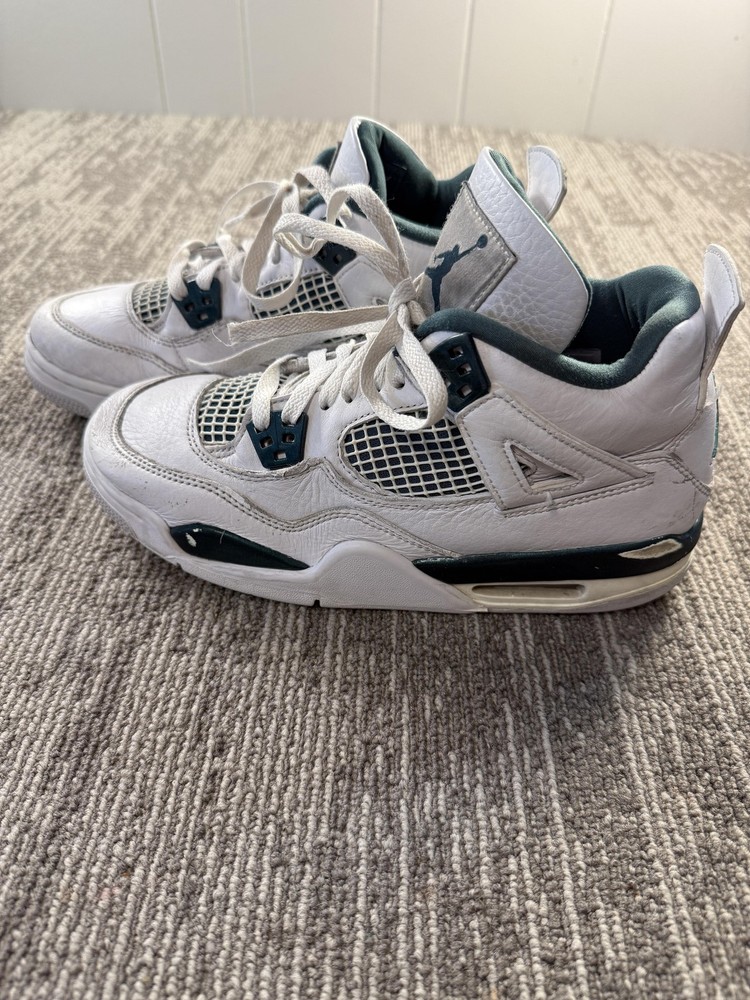 Nike Air Jordan 4 Retro Oxidized Green Shoes Youth Size 7Y White Teal Sneakers