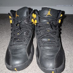 Jordan Air Jordan 12 Retro Black/Taxi High Top Sneakers Youth US 8.5Y