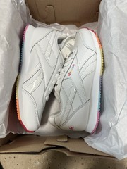 Reebok Classic Jogger Kids Size 2 White Rainbow