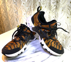 Nike React Presto Premium Tiger Print 3Y Shoes Magma Orange-White-Black CU8429