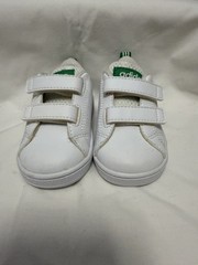 Adidas Baby sz 4 or 4k Stan Smith Comfort Closure Shoes 2 Strap Green White
