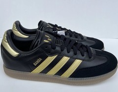 Adidas Samba x Messi J Black/Gold Metallic/Gum Big Kid’s Juniors JH5641 JR6349