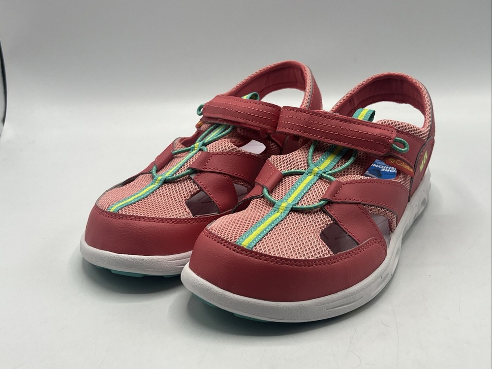 Columbia Youth Techsun Wave Wild Salmon Pink/Voltage Youth Size 7