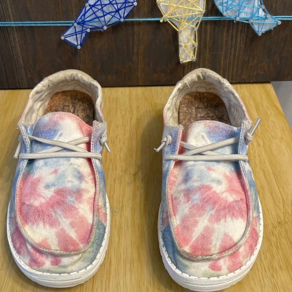 Hey Dudes Wendy Boho Mandala Tie Dye US Youth size Y4-L5 Pre-Owned
