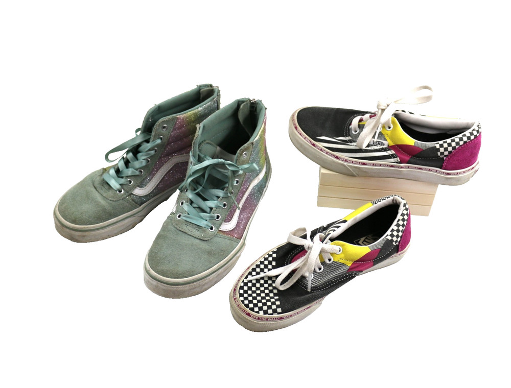 Van’s multi color shoes sneakers Children Sizes 2.5 & 3 school skateboarding