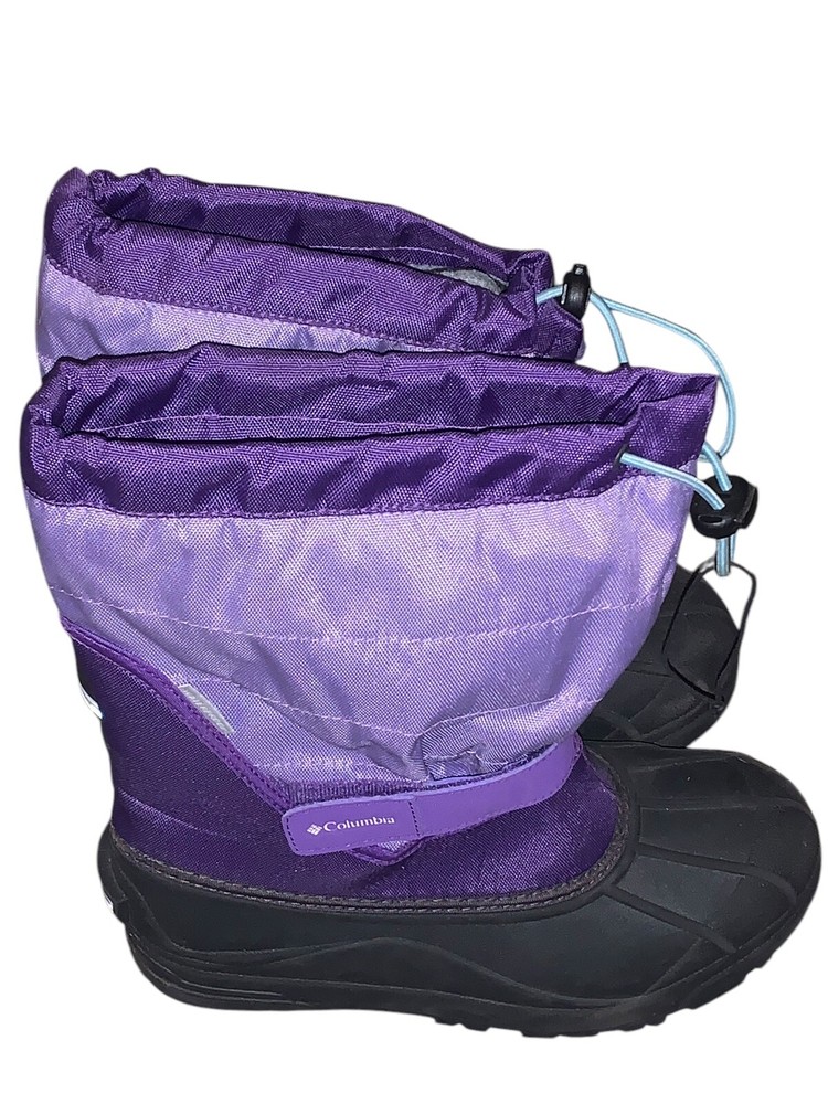 Columbia Unisex-Child Powderbug Plus II Snow Boot Waterproof Youth Size 6 Purple