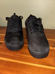 Heelys USA YTH 6 Black Pro 20 Canvas Low Profile Wheeled Sneakers