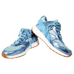 HEELYS ‘Force’ Blue Textile/Leather Lace Low Top Skating Shoes Unisex Youth 5