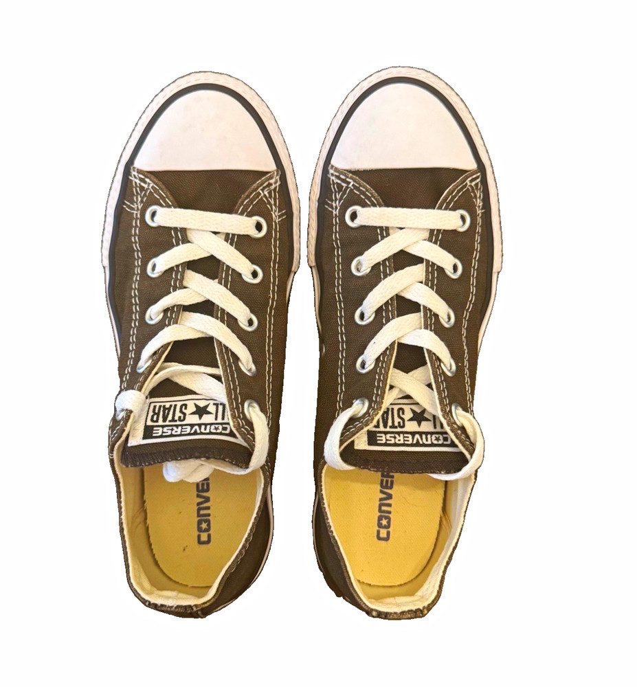 Converse Chuck Taylor All Star Kids Low Top Canvas Sneaker Brown/White US 3