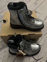 Dr. Martens Kid’s Toddlers Unisex Collection 1460 Serena Silver Distressed Foil