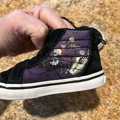 Vans Hi Zip Back The Nightmare Before Christmas Glow in the Dark Kids Sz 6.5