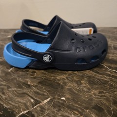 Crocs Kids Electro Clogs Roomy Fit Navy Electric Blue Two Tone C13-J3 NEW
