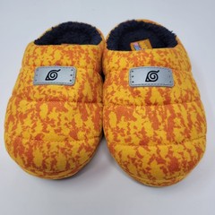 Naruto Slippers Shippuden Leaf Village Emblem Headband Style Youth Orange Sz 13