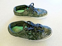 VANS „Palm Tree“ black low skate shoes 7Y (eur 39)
