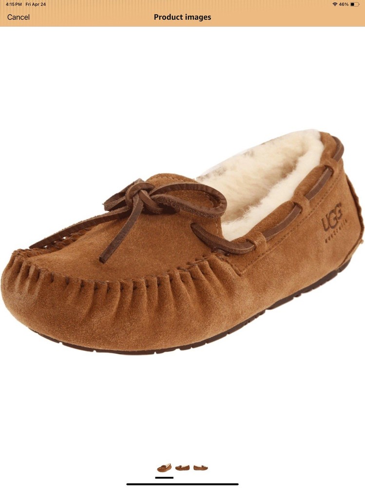 UGG Australia Dakota Chestnut Moccasin Slippers KIDS Size 13. NWOB Unisex