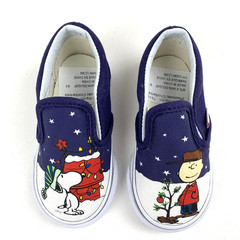 Vans x Peanuts Charlie Brown Christmas Toddler Size 5 Classic Slip On Sneaker