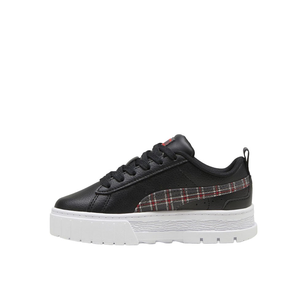 PUMA Mayze Winter Tartan Lace Up Toddler Girls Black Sneakers Casual Shoes 3980