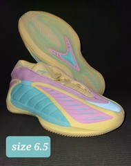 adidas Anthony Edwards 2 J Blue Yellow Purple Mesh Sneakers Kids 6.5 JQ9505