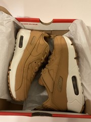 Little Boys – Air Max 90 Easy On (PS) – Size 1.5Y – Flax/Flax-Sail