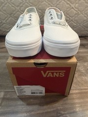 VANS Authentic True White Canvas Sneaker Unisex Kids Size 12.5 VN000WWXENS