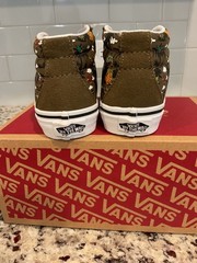 VANS Sk8-Mid Reissue V (Pineapple Dino) Skate Shoes Sneakers Green Sz 12.5 kids