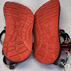 Chacos ZX/1 Ecotread Sandals Kid’s Size 4 Crust Multi Red Black Lightweight New
