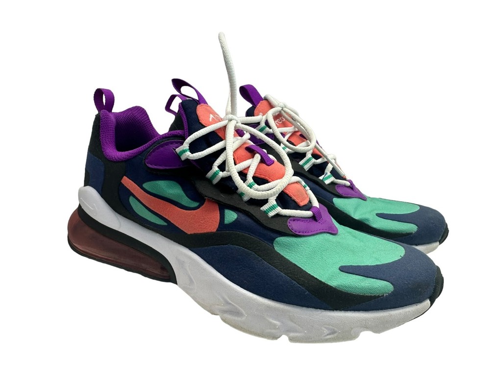 Nike Air Max 270 React Blue Void Running Shoes Kid’s Size 6.5Y BQ0103-402