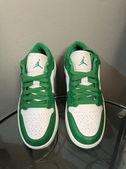 Jordan Air Jordan 1 Low GS Green/White/Blue Leather 6.5Y DC0774-304