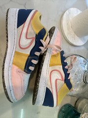 Nike Air Jordan 1 Low SE Canvas candy Youth Size 4 Dv1323-100 EUC