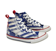 Converse Chuck Taylor All Star High Tops Stars Stripes American Flag Junior Sz 2
