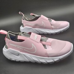 Nike Flex Runner 2 GS Pink Foam White Flat Pewter Slip On Sneakers DJ6038-600 7Y