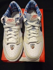 Nike Dunk Low GS Blue/Midnight Navy-white Used Great Condition Size 7y