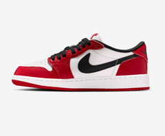Jordan AJ 1 Retro Low OG Chicago Black Red HQ6999-600 GS SZ 4Y-7Y Boys Girls