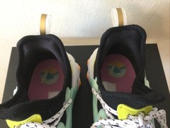 Nike react black/blue/pink/green/orange shoes Youth Size 6