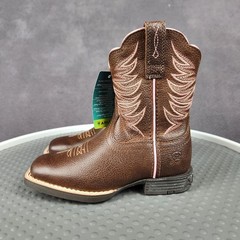 Ariat Firecatcher C Boots Kids Size 9 Brown Leather Zip Western Rowdy Brown