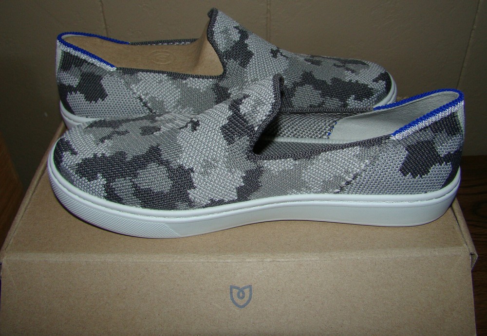 Rothy’s Grey Camo Slip-On Sneakers NEW! Children’s size 4 Sustainable Material
