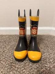 Fire Rescue Boots 11/12 Western Chief Kids Costume Halloween Rain Boots 
