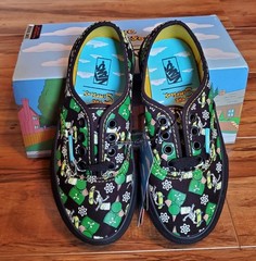 Vans The Simpsons Authentic GLOW BART Shoe Kids Youth Size 11 NEW NIB