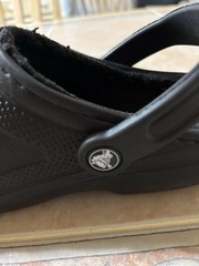 Crocs Fur Lined Slip On With Strap/Unisex/Black/Sz M4, W6/Dual Action Comfort