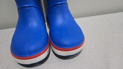 Crocs Handle Blue Waterproof Pull On Boots TODDLER SZ J 1 VERY NICE!