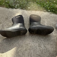 Bogs Classic High Handle Unisex Kids Black Rubber Pull-On Rain Boots US 7
