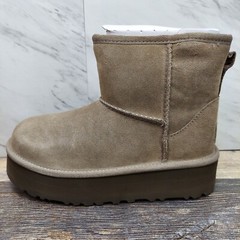 UGG Big Kids Classic Mini Platform 1143700K Smoke Plum Suede Slip On Boots 13c