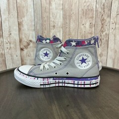 Converse Junior Chuck Taylor All Star High Top Sneakers Paint Splatter Multi 12