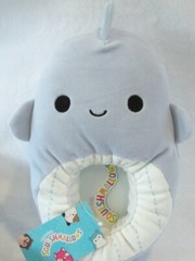 Squishmallow Slippers Samir The Blue Whale Kids Plush Gift Size 4/5 NEW w Tags