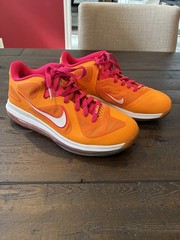 Nike LeBron X Low Top Basketball Sneaker Orange Pink White US 10 EU 44